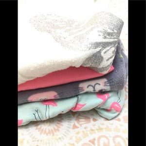 Lot Of 3 1 Pajama Set, Tee, Light Sweater Sz. 5/6